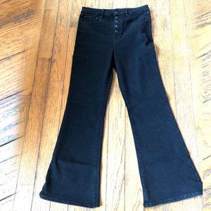 American Eagle hi rise button fly flare jeans